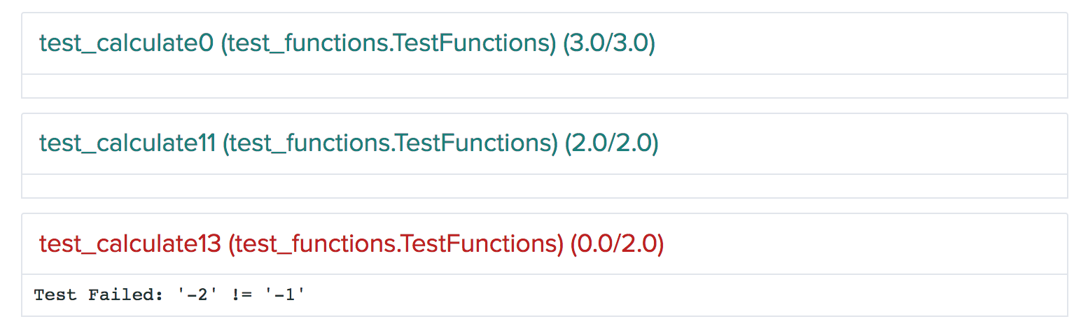 pic of gradescope pass and fail tests